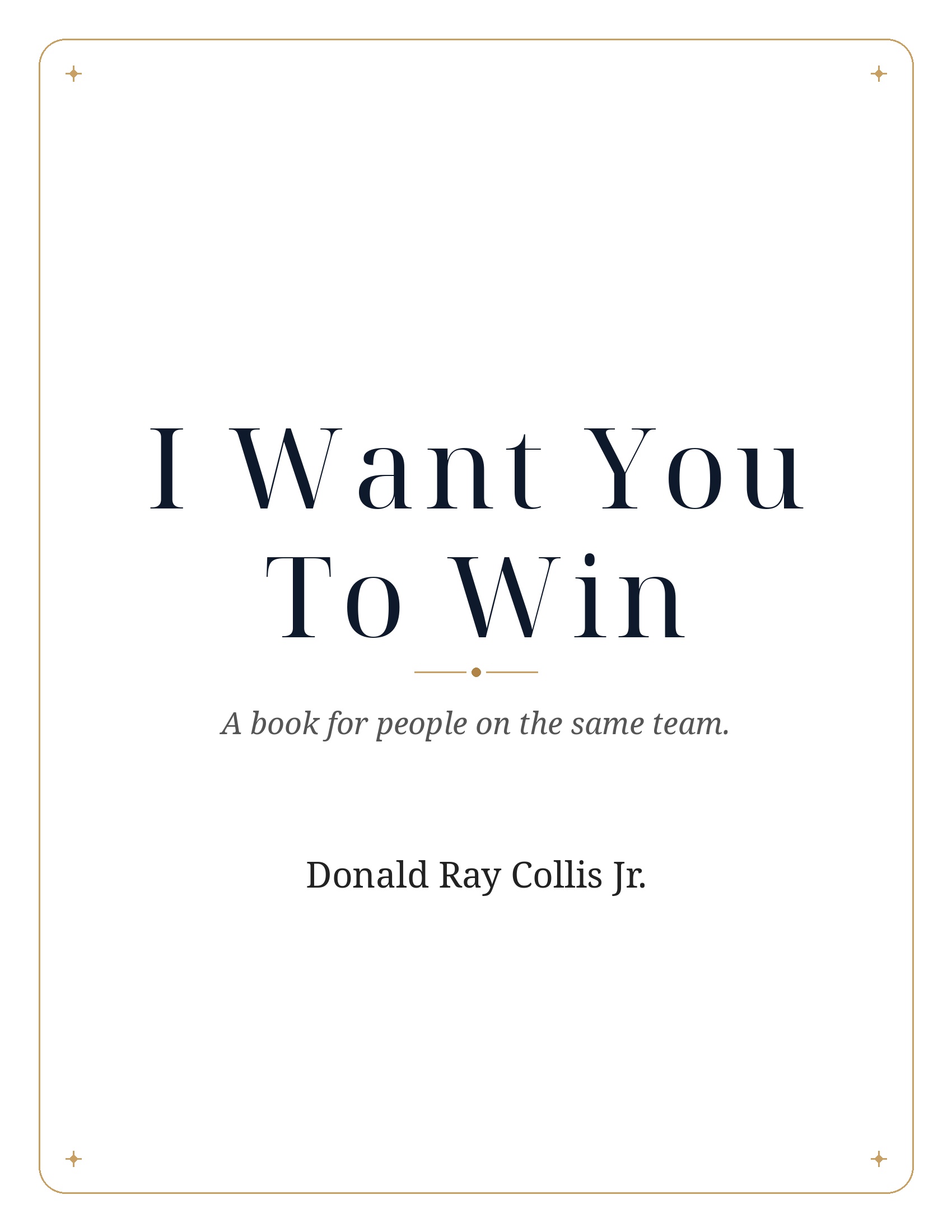 I Want You To Win book cover